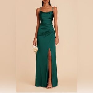 Birdy Grey matte satin dress - emerald